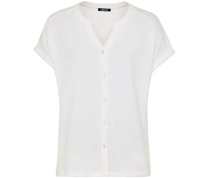 Strukturiertes Olsen Shirt mit Knöpfen