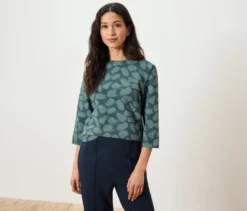 Strukturiertes Shirt, Alloverprint