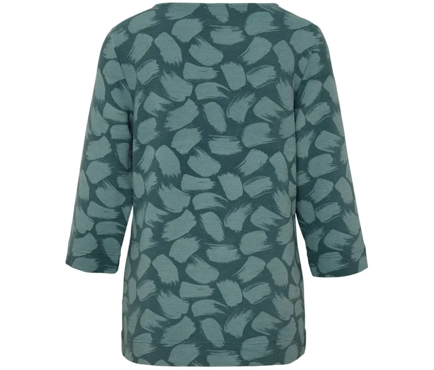 Strukturiertes Shirt, Alloverprint