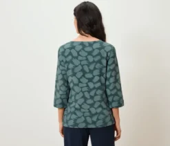 Strukturiertes Shirt, Alloverprint