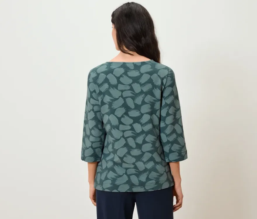 Strukturiertes Shirt, Alloverprint