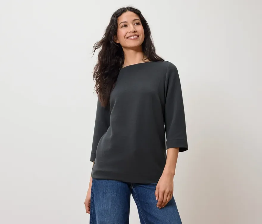 Strukturiertes Shirt, anthrazit