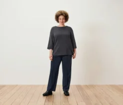 Strukturiertes Shirt, anthrazit
