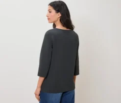Strukturiertes Shirt, anthrazit
