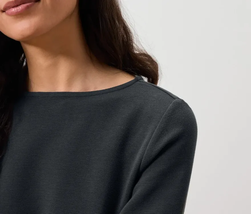 Strukturiertes Shirt, anthrazit