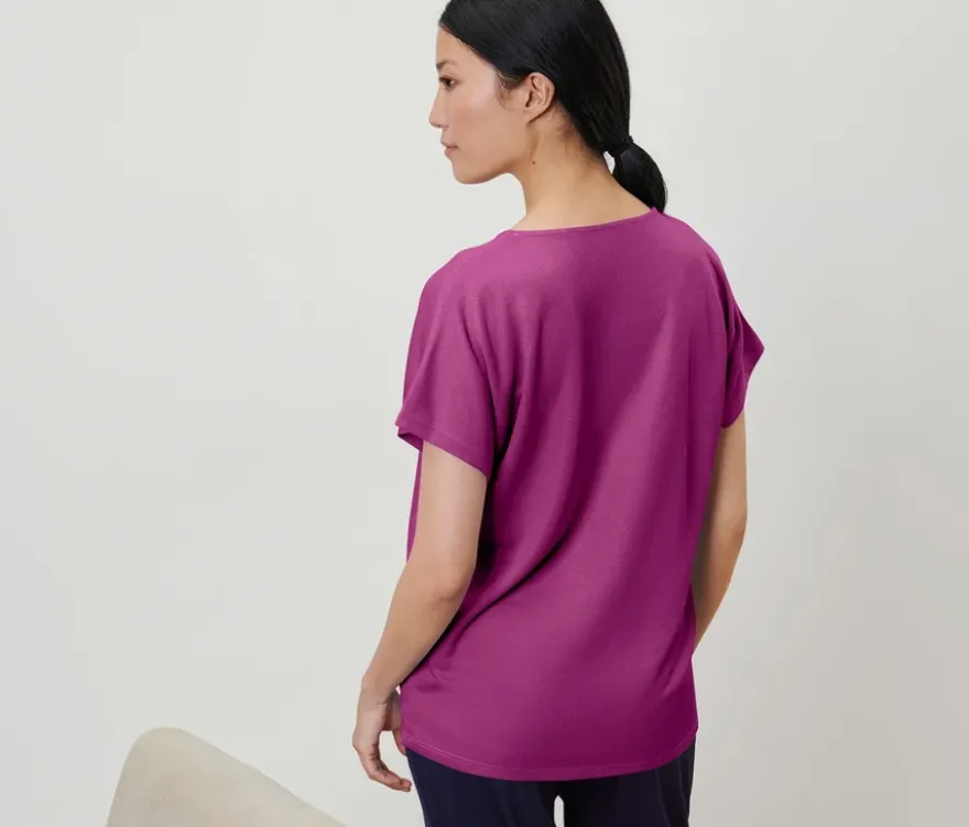 Strukturiertes Shirt, berry
