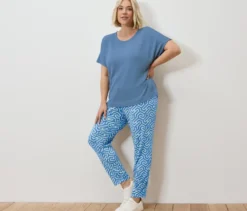 Strukturiertes Shirt, blau
