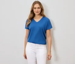 Strukturiertes Shirt, blau
