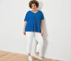 Strukturiertes Shirt, blau