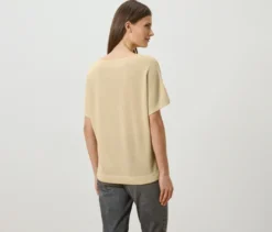 Strukturiertes Shirt, buttergelb