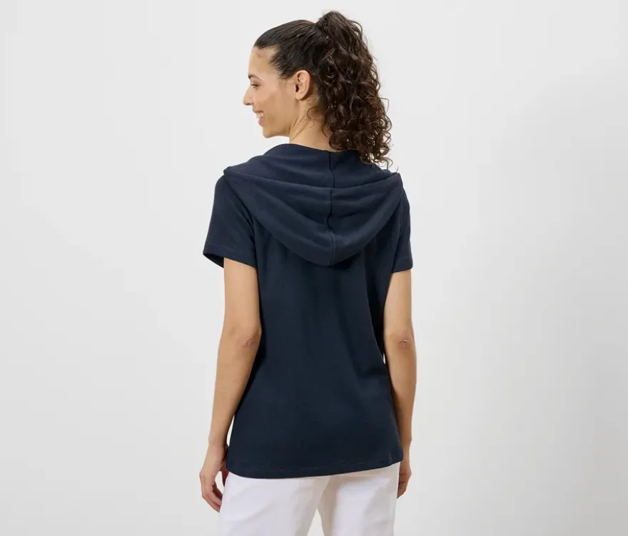 Strukturiertes Shirt, dunkelblau