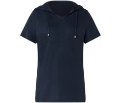 Strukturiertes Shirt, dunkelblau