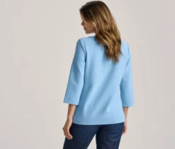 Strukturiertes Shirt, hellblau