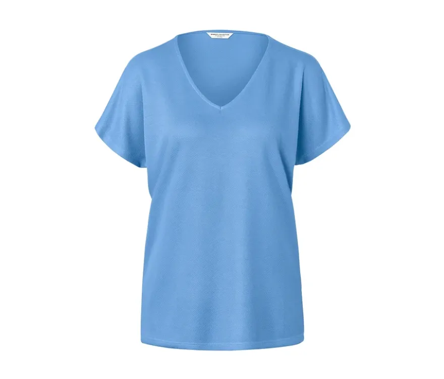 Strukturiertes Shirt, hellblau