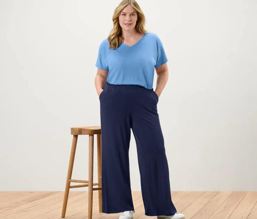 Strukturiertes Shirt, hellblau