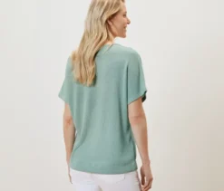Strukturiertes Shirt, salbei
