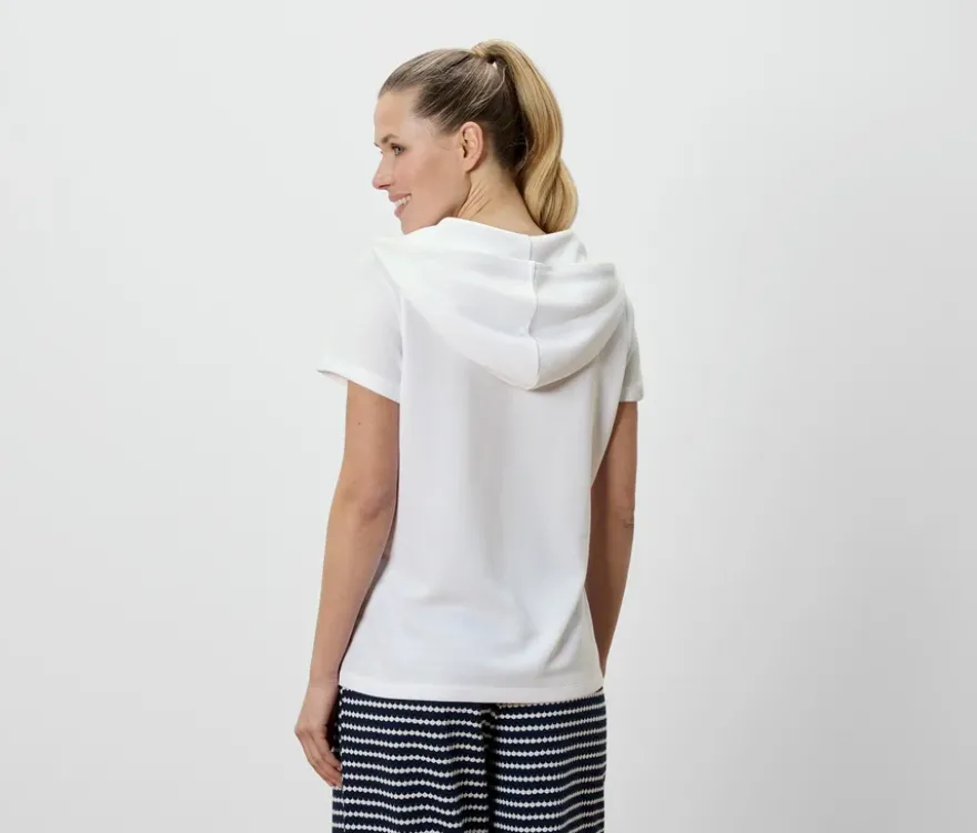 Strukturiertes Shirt, weiß
