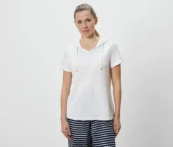 Strukturiertes Shirt, weiß