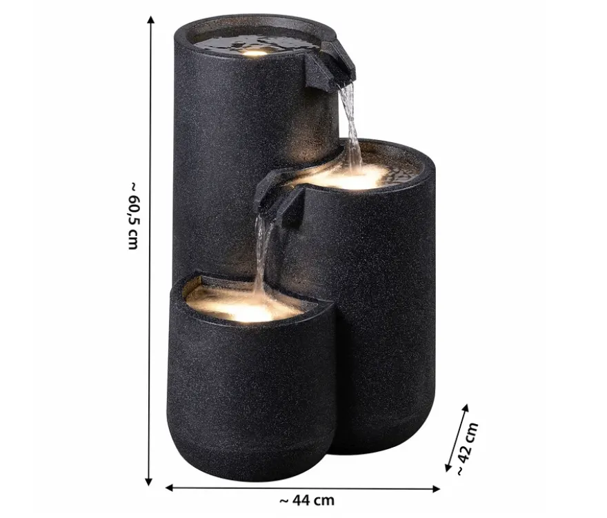3-stufiger LED-Gartenbrunnen »Brahma«