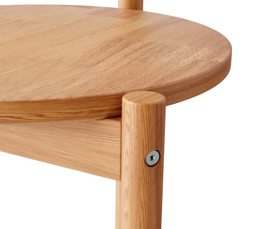 Stummer Diener mit Hocker aus Massivholz