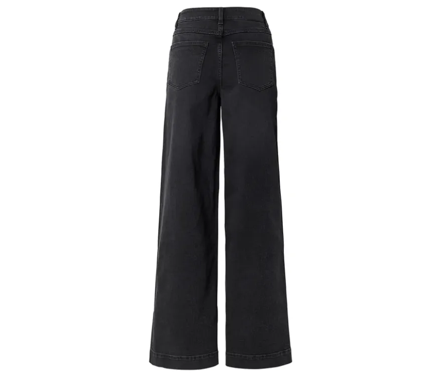 Super Wide Jeans ‒ Fit »Lexi«, black washed denim