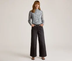Super Wide Jeans ‒ Fit »Lexi«, black washed denim
