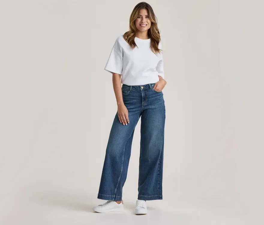 Super Wide Jeans ‒ Fit »Lexi«, mid blue denim