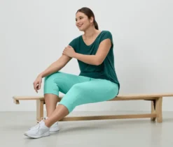 3/4-Sweathose, türkis