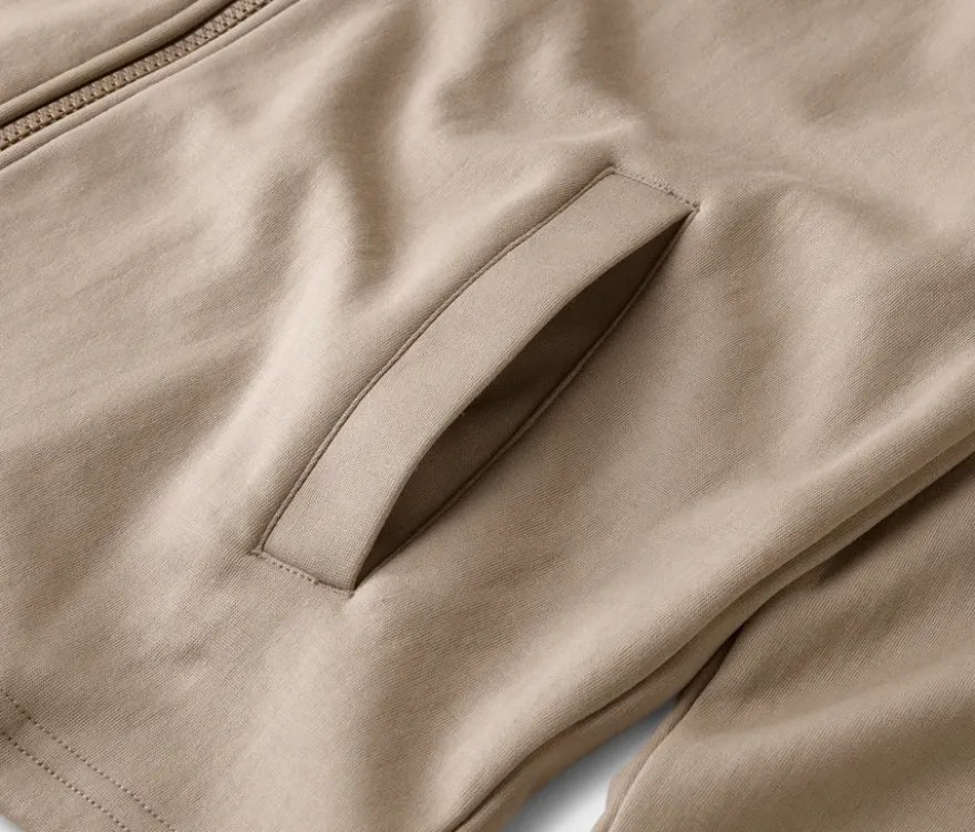 Sweatjacke, beige