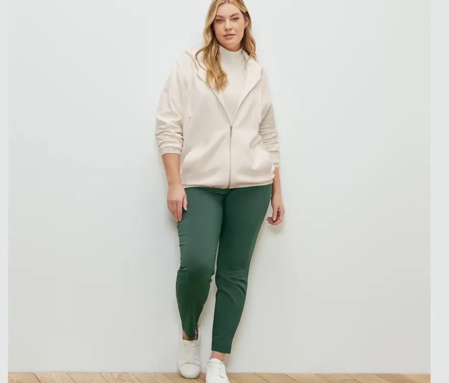 Sweatjacke, cremeweiß