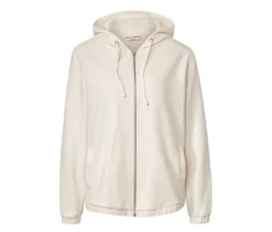 Sweatjacke, cremeweiß