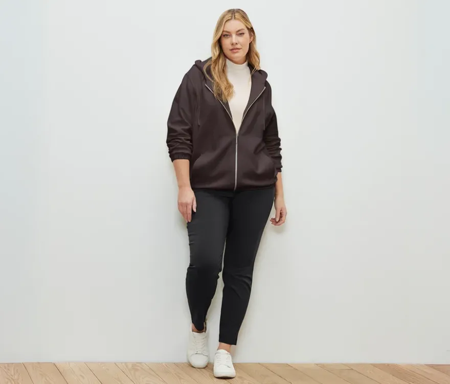 Sweatjacke, dunkelbraun