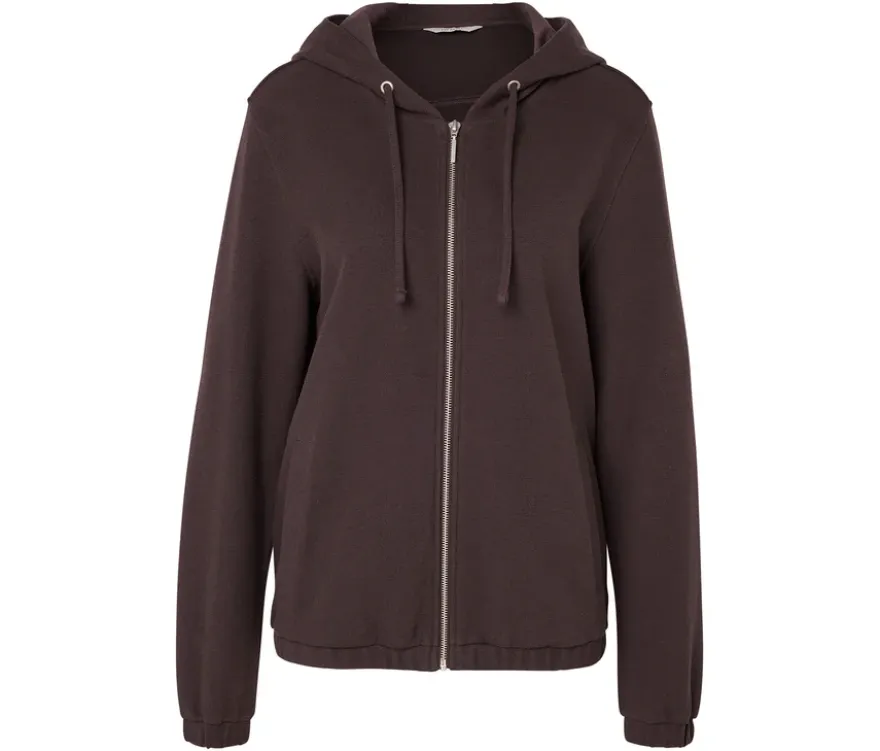 Sweatjacke, dunkelbraun