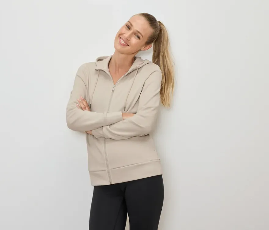 Sweatjacke, offwhite