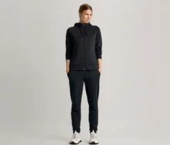 Sweatjacke, schwarz