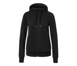 Sweatjacke, schwarz