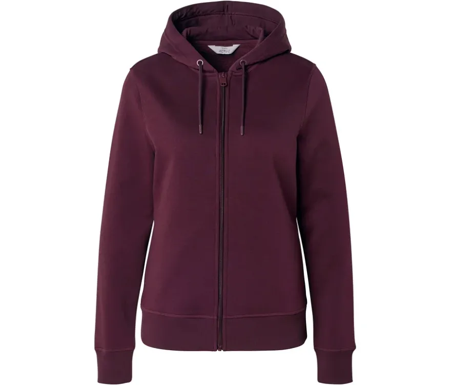 Sweatjacke, weinrot