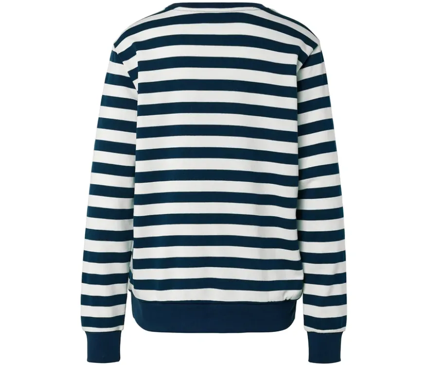 Sweatshirt, blau-weiß gestreift
