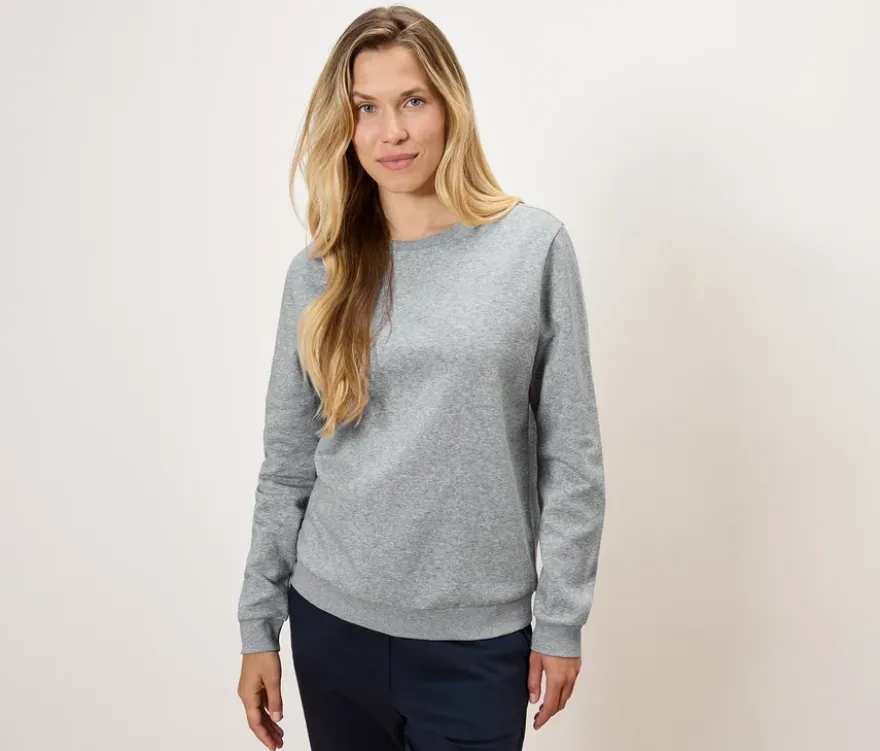 Sweatshirt, grau meliert