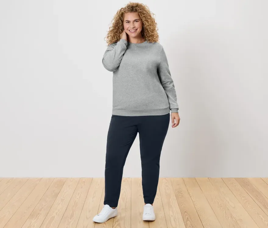 Sweatshirt, grau meliert