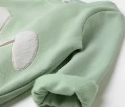 Sweatshirt mit angerauter Innenseite, mint