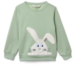 Sweatshirt mit angerauter Innenseite, mint