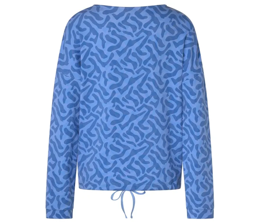 Sweatshirt mit Detail, Alloverprint