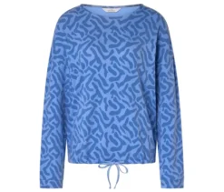 Sweatshirt mit Detail, Alloverprint