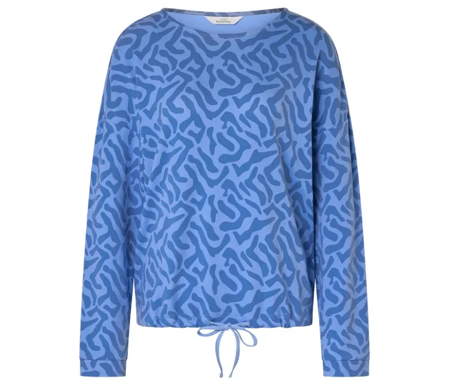 Sweatshirt mit Detail, Alloverprint