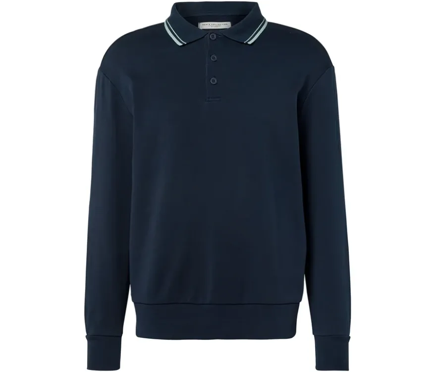 Sweatshirt mit Polokragen