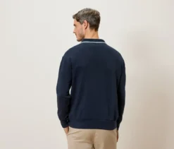 Sweatshirt mit Polokragen