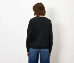 Sweatshirt mit Print, schwarz