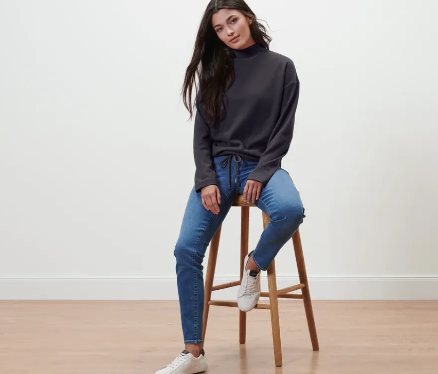Sweatshirt mit Stehkragen