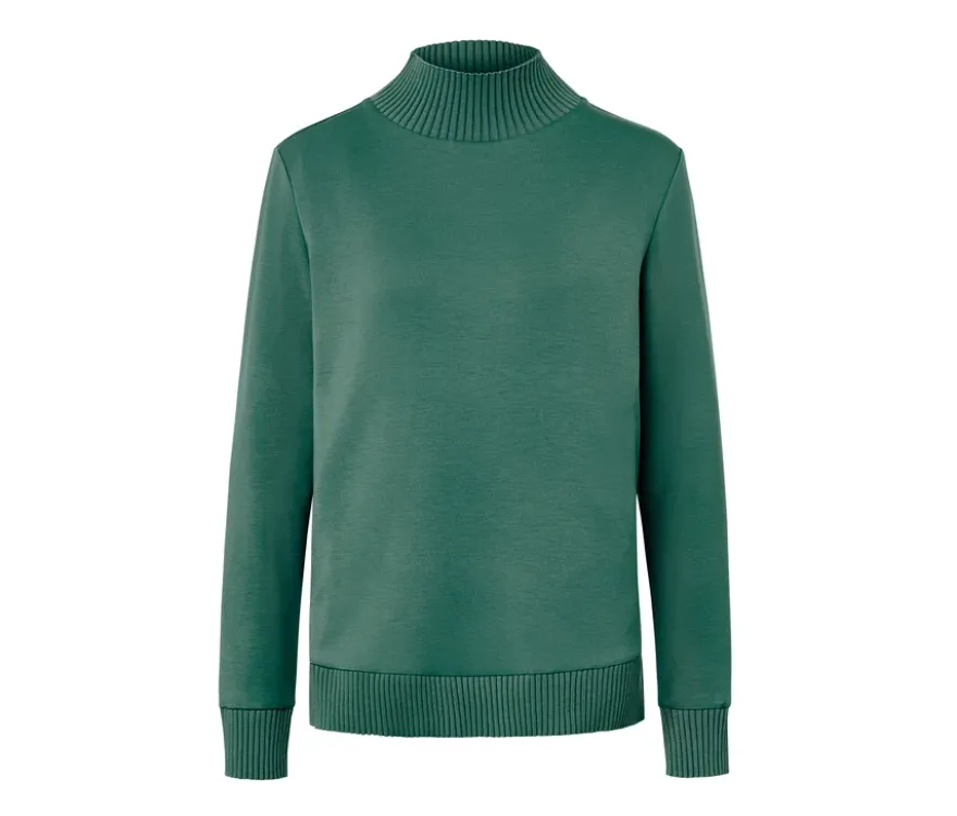Sweatshirt mit Stehkragen, grün